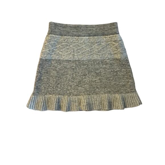 Women S Dakini Gray Pull-On Knit Sweater Mini Skirt Wool Mohair Blend Camp Hike - Picture 3 of 5